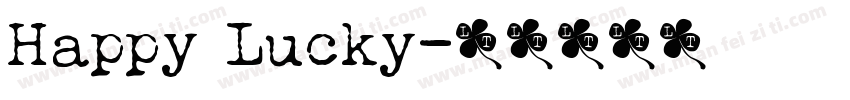 Happy Lucky字体转换